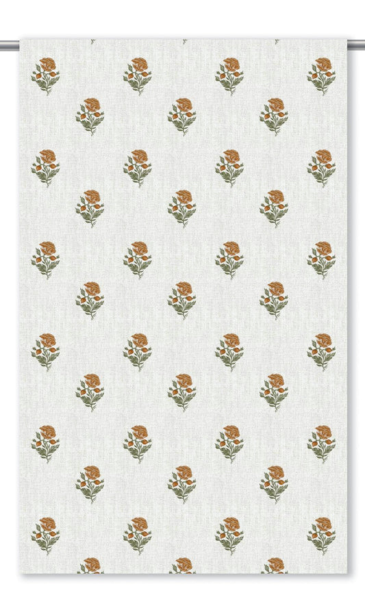 Floral Block Print Shades (White/ Bronzy Orange)