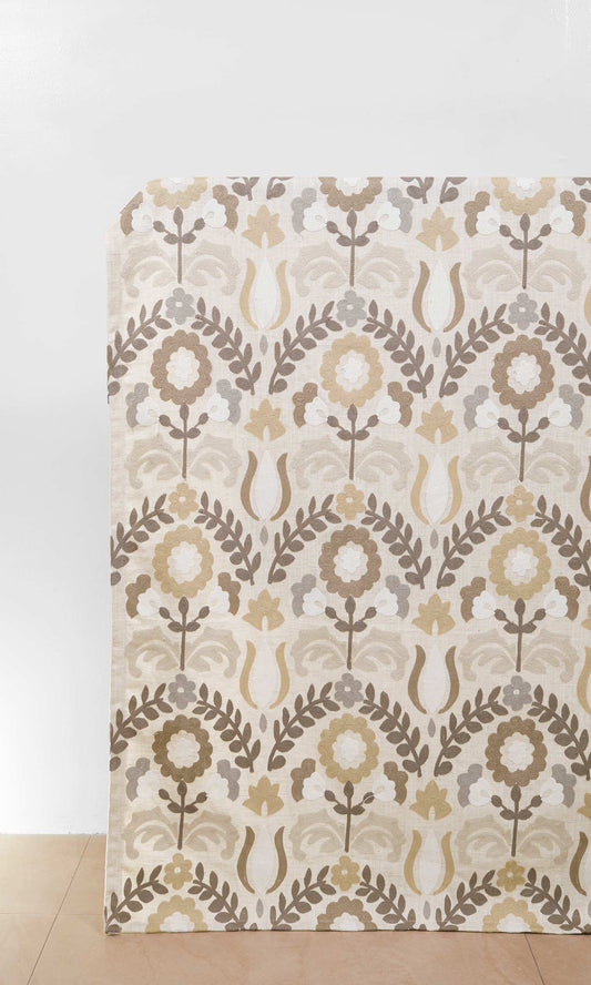 Floral Roman Shades (Beige/ Brown/ White)