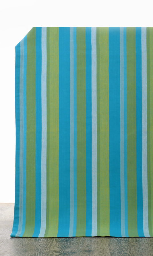 Cotton Roman Blinds (Green/ Blue)