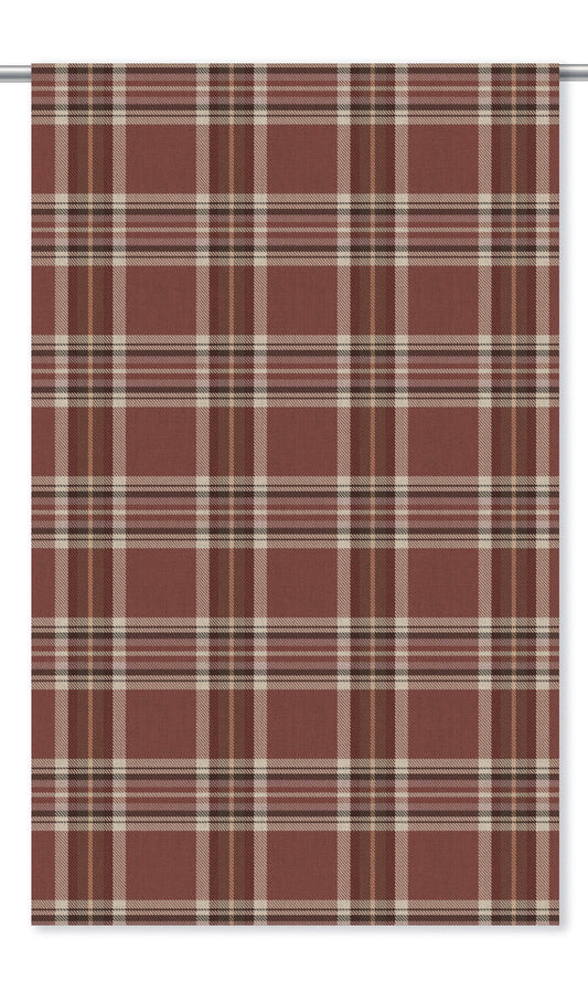 Tartan Plaid Fabric Blinds (Russet Red/ Brown)
