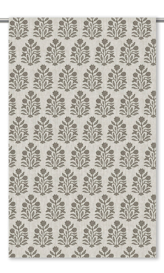 Floral Block Print Shades (Cream/ Brown/ Gray)