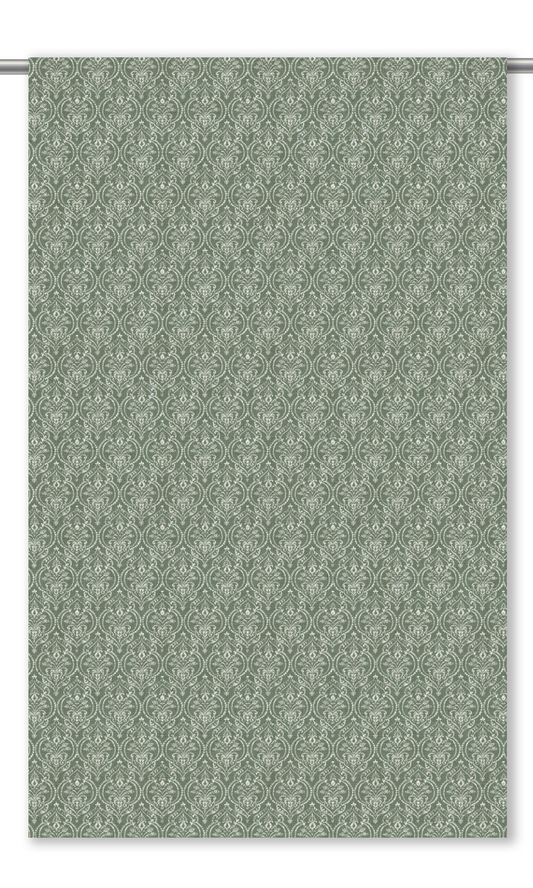 Floral Damask Roman Shades (Sage Green)