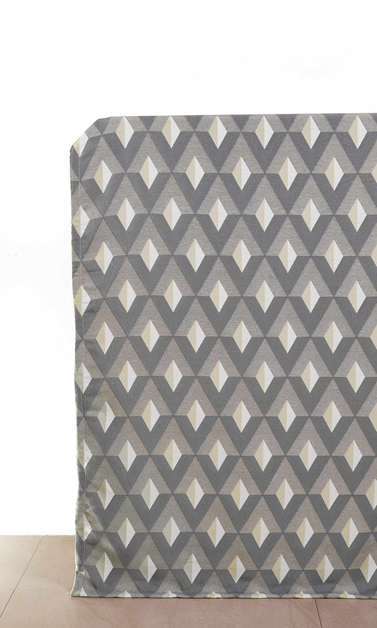 Geometric Home Décor Fabric By the Yard (Brown/ Gray/ White)