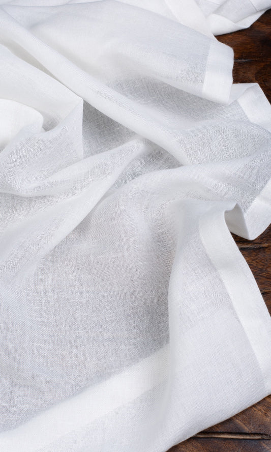 Plain Sheer Curtains (White)