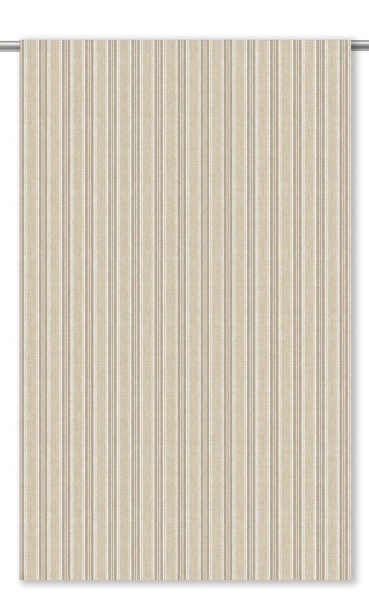 Ticking Stripe Home Decor Fabric By the Yard (Beige/ Brown)