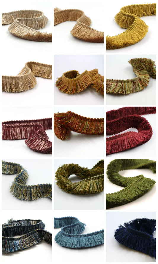 Window shades fringe trim