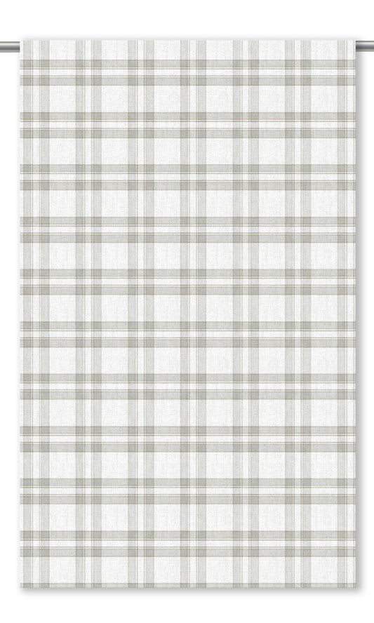 Windowpane Check Drapes (Smoke Gray/ White)