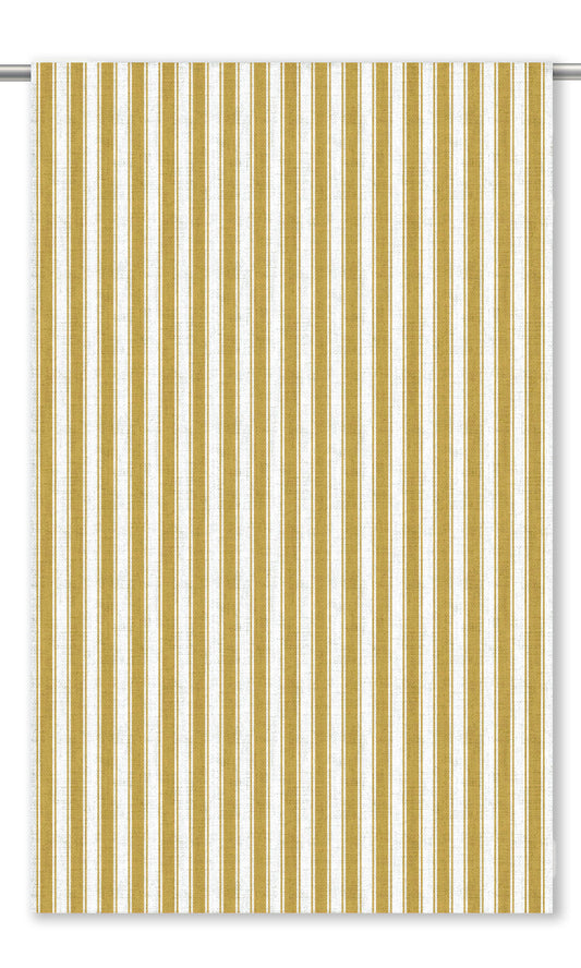 Ticking Stripe Curtain Panels (Ochre Yellow/ White)