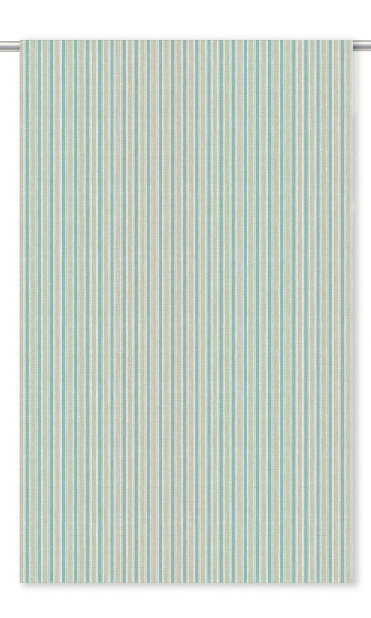 Ticking Stripe Home Decor Fabric By the Yard (Mint Blue/ Sage Green)