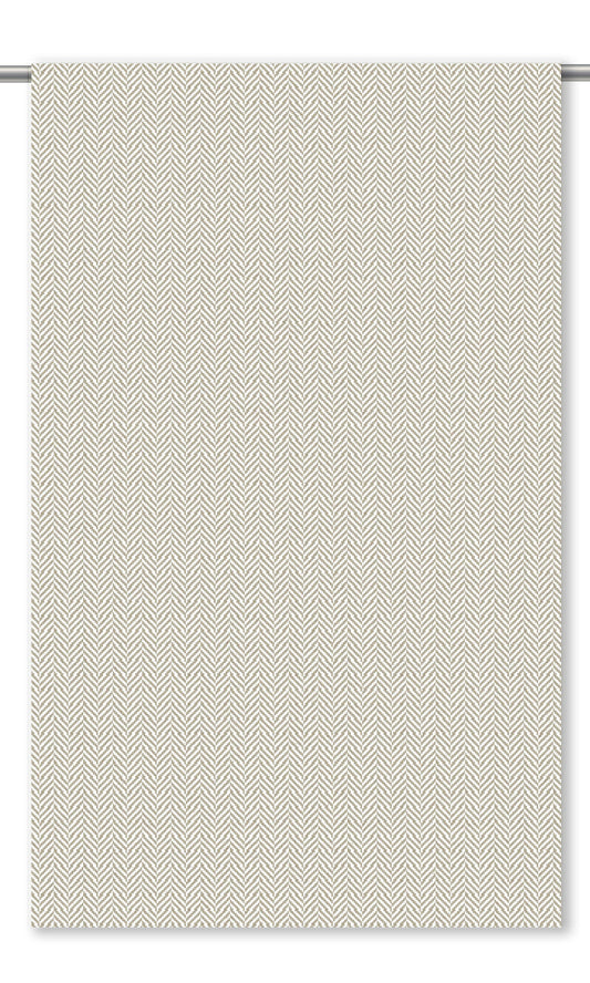 Herringbone Textured Window Curtains (Greige)