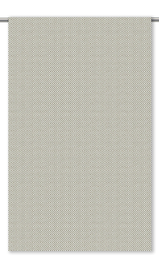 Herringbone Textured Window Curtains (Green-Gray)