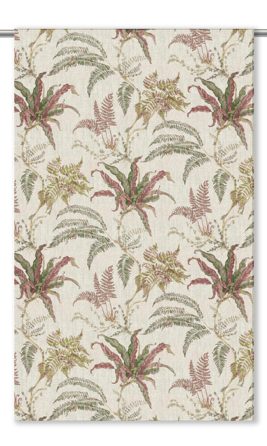 Botanical Window Shades (Beige/ Olive Green/ Red)