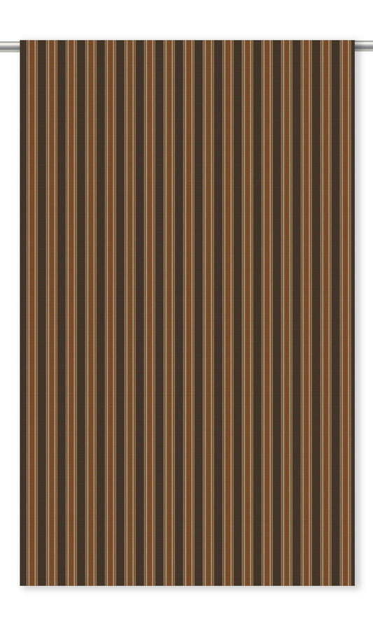 Ticking Stripe Home Decor Fabric By the Yard (Tawny Brown/ Burnt Orange/ Coffee)