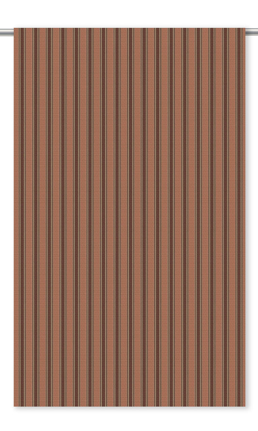 Ticking Stripe Home Decor Fabric By the Yard (Coral Pink/ Chocolate Brown)