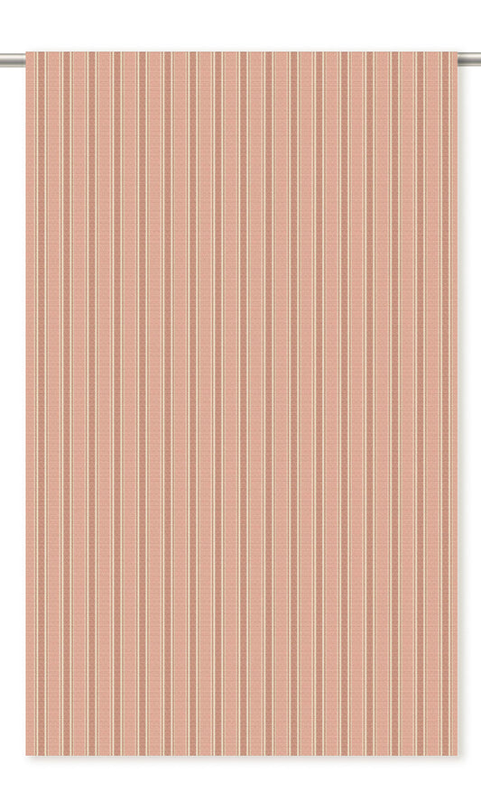 Ticking Stripe Window Shades (Pale Rose Pink/ Muted Brown)