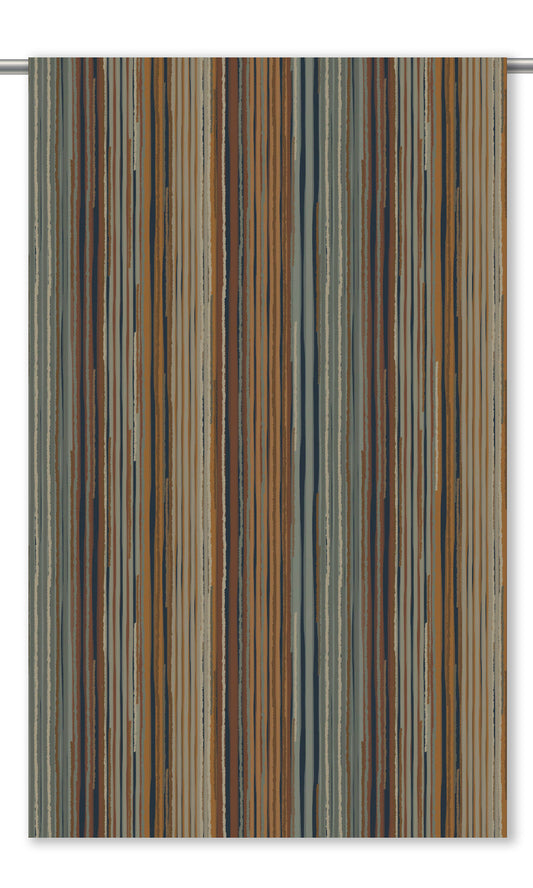 Abstract Striped Velvet Window Curtains (Dark Caramel/ Chocolate Brown/ Sage Gray/ Steel Blue)