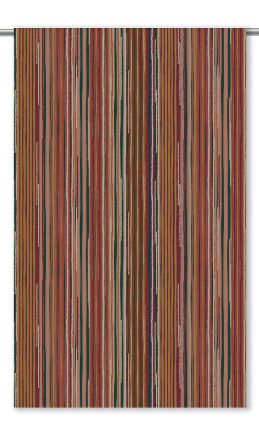 Abstract Striped Velvet Shades (Toffee Brown/ Dusky Rose/ Caramel)