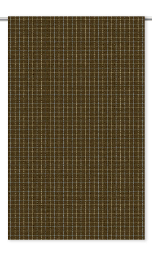 Tattersall Check Velvet Roman Blinds (Chocolate Brown/ Beige)
