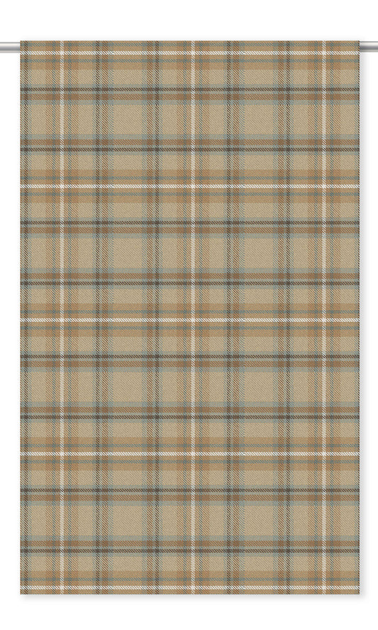 Plaid Velvet Fabric Blinds (Beige/ Brown/ Duck Egg Blue)