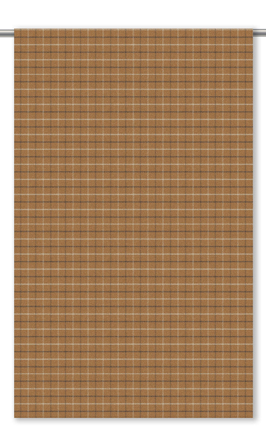 Tattersall Check Velvet Roman Shades (Tawny Brown/ Hickory Brown/ White)