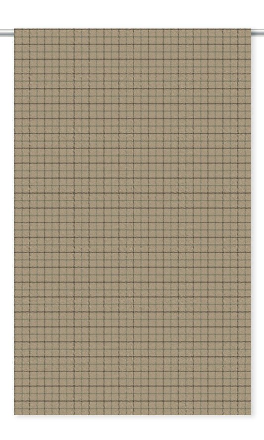 Tattersall Check Velvet Window Blinds (Biscotti Beige/ Olive Brown/ Olive Green)