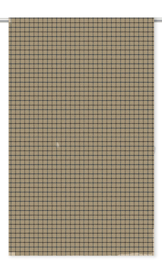 Tattersall Check Velvet Window Shades (Vanilla Beige/ Dark Brown/ Dark Gray)