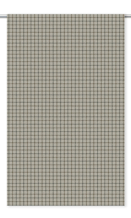Tattersall Check Velvet Roman Blinds (Gray/ Brown)