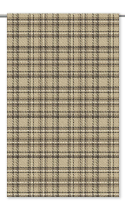 Plaid Velvet Shades (Beige/ Dark Brown)