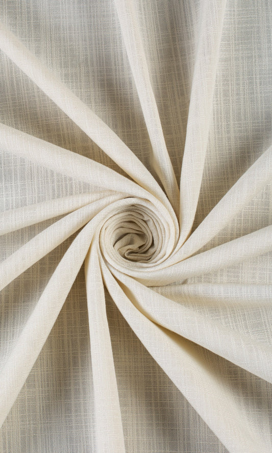 Semi-Sheer Home Décor Fabric By the Yard (Warm Ivory/ Pale Beige)
