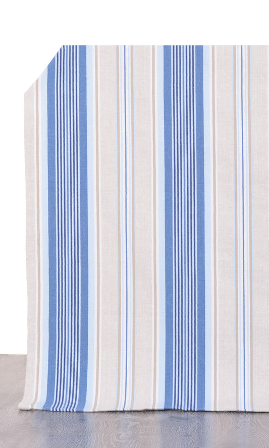 Barcode Striped Pattern  Shades (Blue/ Beige)