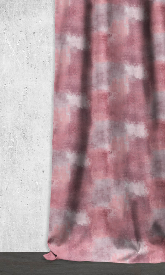 Dimout Fabric Blinds (Pink/ Ivory-Beige)