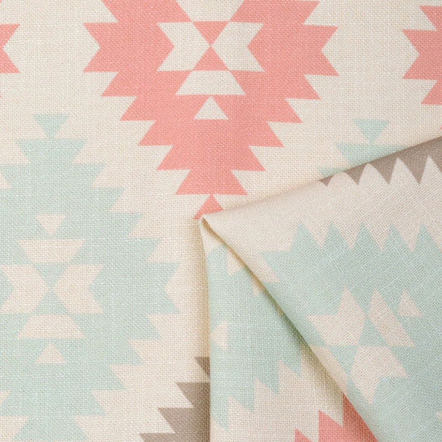 Geometric  print tap top drapery