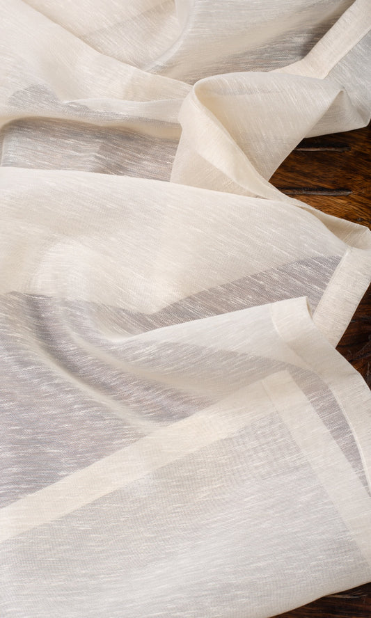 Plain Sheer Curtains (Warm Ivory)