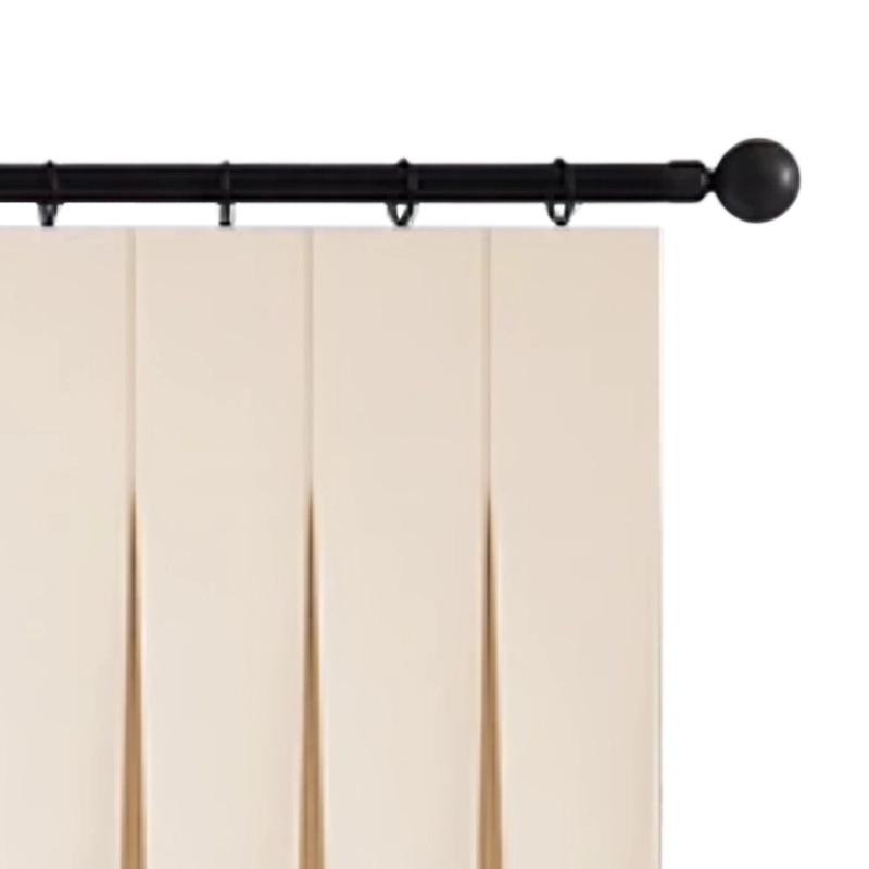Home office  Inverted box pleat drapery