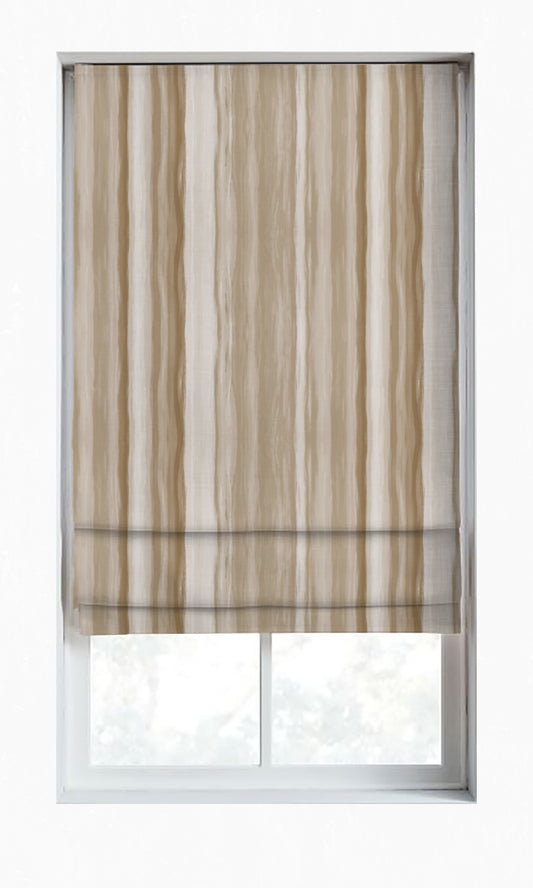 Room Darkening Striped Drapes (Brown/ Beige)