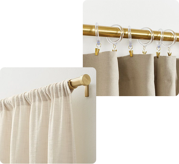 Two style of curtains