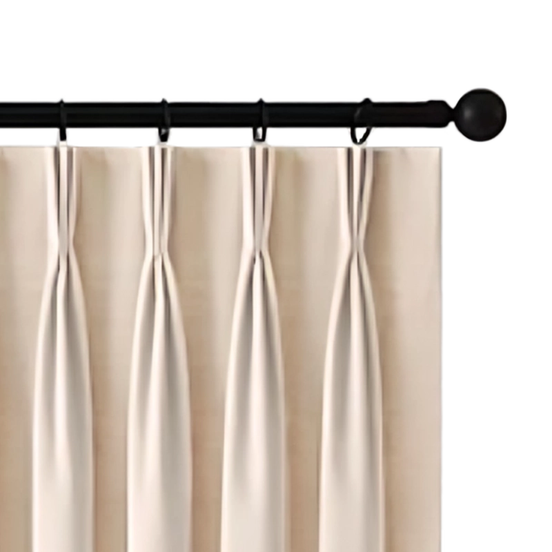 Triple pinch pleat curtains