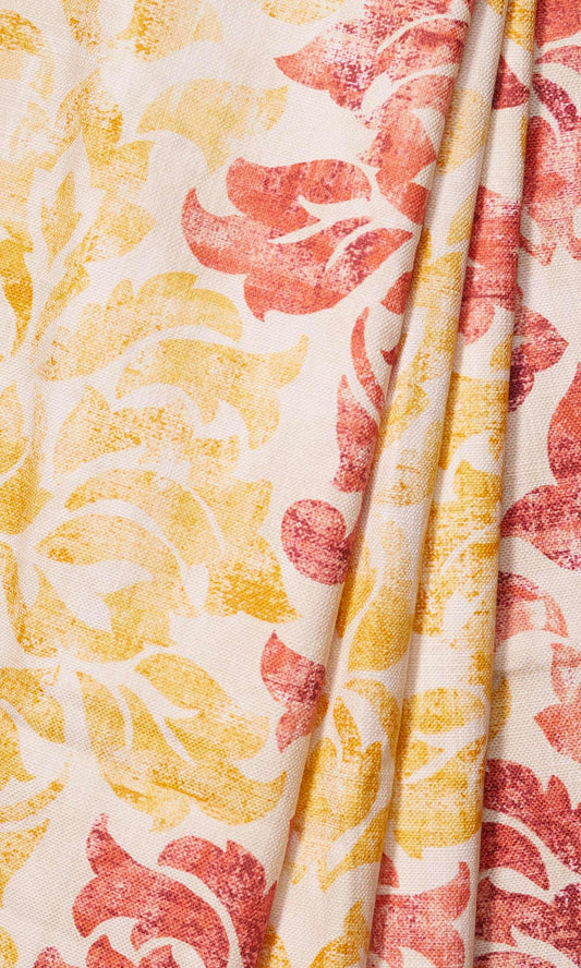 Printed Fabric Blinds (Red/ Yellow)